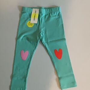 Epic Threads Blue and Pink Leggings with Heart Accents